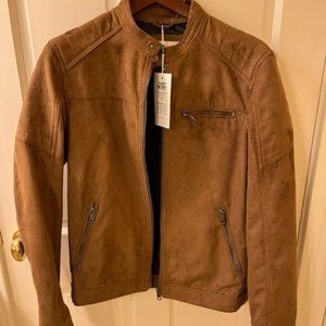 Jack & Jones Biker Faux Suede Jacket